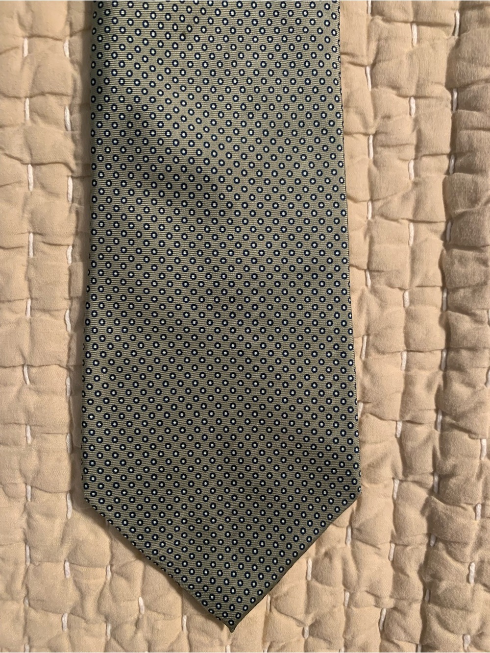 a Tommy Hilfiger Men's Core Micro-Dot Tie in sage green